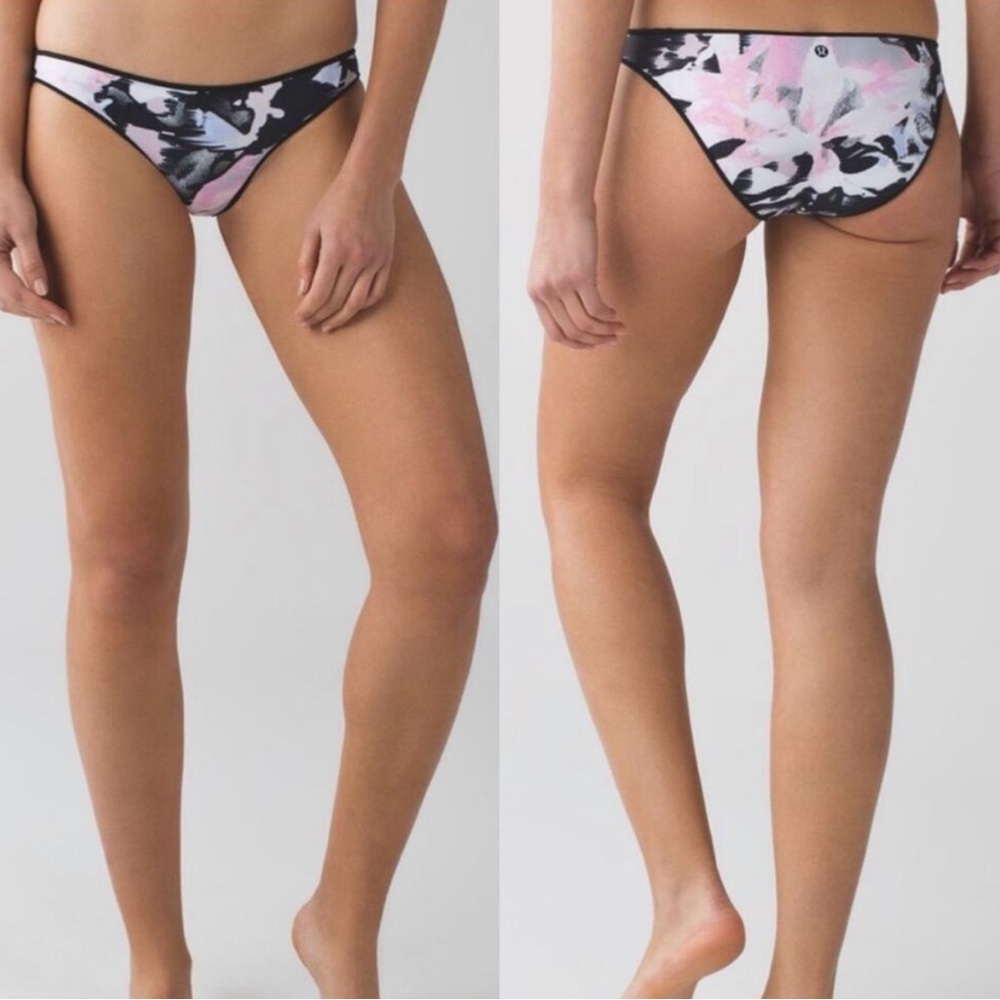 Lululemon Surf To Sand bikini bottom reversible size 6 mopy floral